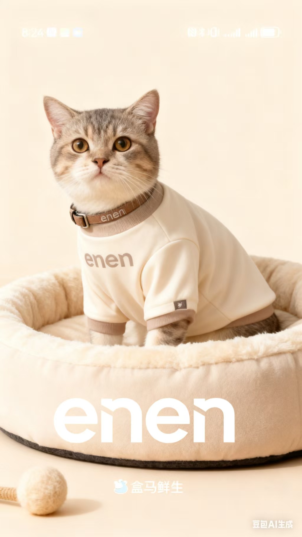 包装精美的宠物干粮产品,透明包装袋显示颗粒状食物,品牌标识清晰,背景简洁干净