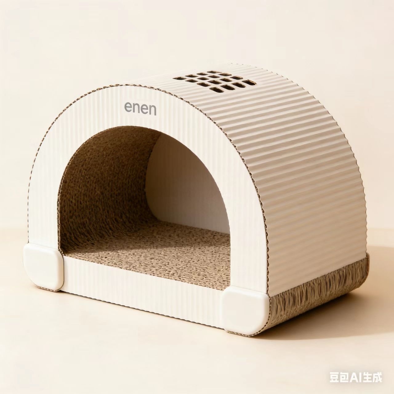 宠物营养保健品,瓶装胶囊形式,标签清晰显示成分信息,摆放在白色桌面上